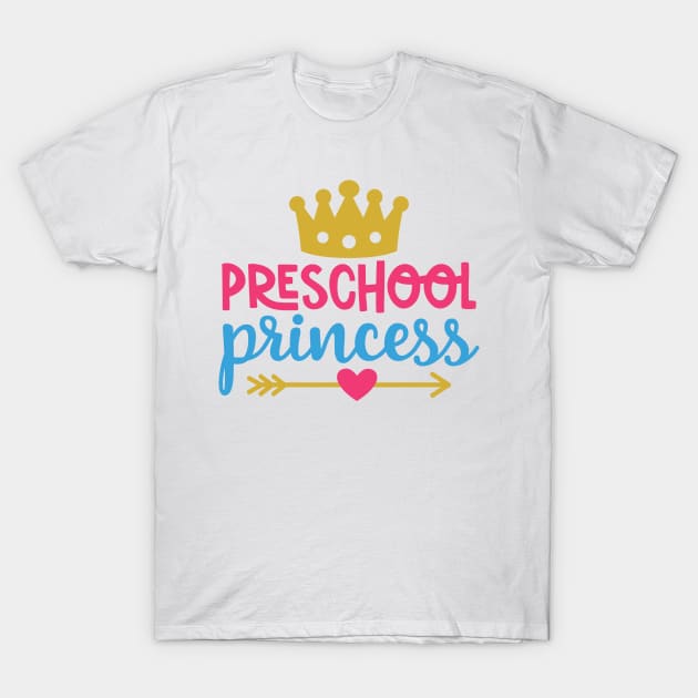 Preschool Princess Funny Girls Back to School T-Shirt by ThreadSupreme